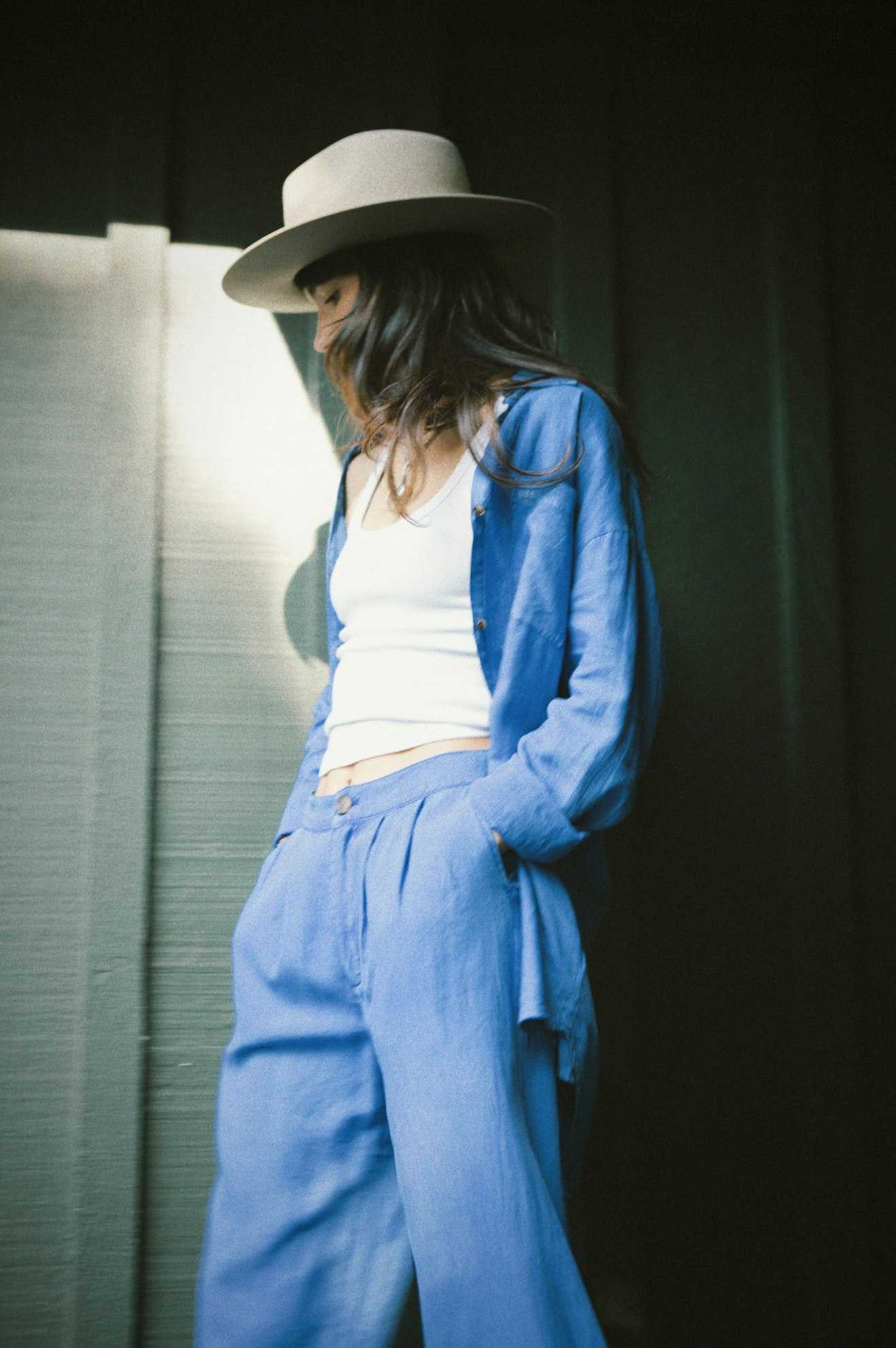 Vintage Linen Blend Wide Leg Pant - Surf The Web - Image 4