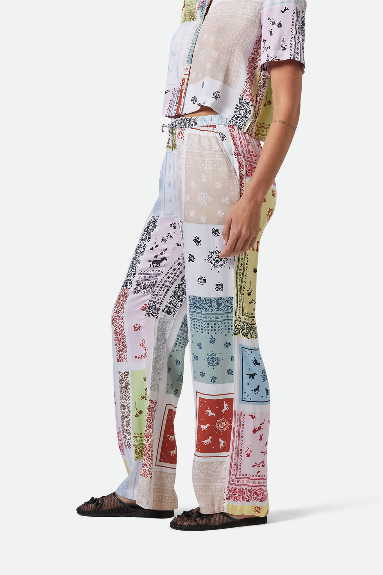 Silky Hudson Lounge Pant - Multi Color Bandana - Image 5